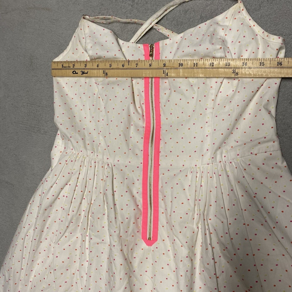 Lilly Pulitzer Alexa Dress 10 Resort White Clip Dot Polka Dot Front Zip Whimsy - Picture 6 of 8